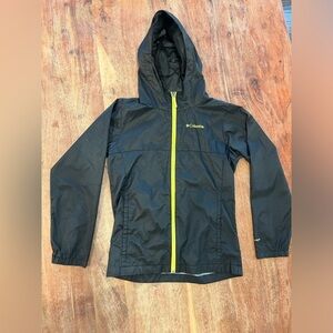 Columbia Windy Explorer Black Windbreaker Jacket Youth Boys Size Medium